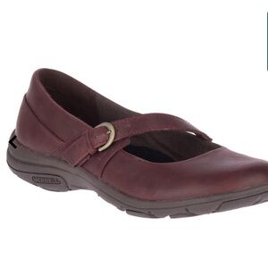 Merrell Dassie Erin MJ leather shoes raisin Mary Jane  worn well
